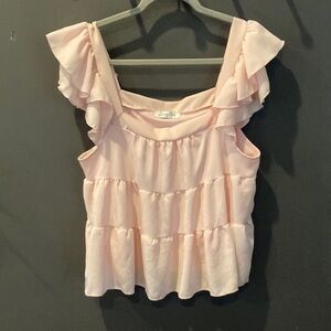 Emory Park cute square neck pink blouse great condition size small